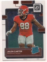 2023 Panini Chronicles Draft Picks Donruss Optic Rated Rookie #2 Jalen Carter