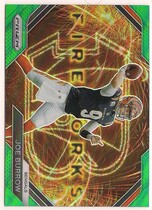 2023 Panini Prizm Fireworks Green Prizm #F-8 Joe Burrow