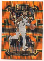 2023 Panini Select Orange Flash Prizm #63 Damian Lillard
