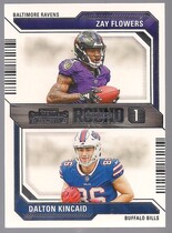 2023 Panini Contenders Round Numbers #9 Dalton Kincaid|Zay Flowers