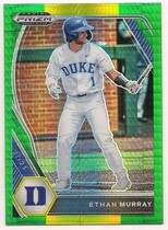 2021 Panini Prizm Draft Picks Hyper Green & Yellow Prizm #PDP147 Ethan Murray