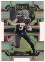 2023 Panini Select Silver Die-Cut Prizm #6 Drake London