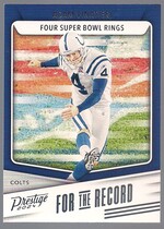 2024 Panini Prestige For the Record #20 Adam Vinatieri