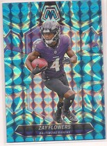 2024 Panini Mosaic Blue Reactive Mosaic #17 Zay Flowers