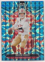 2024 Panini Mosaic Blue Reactive Mosaic #190 Brock Purdy