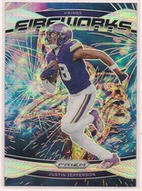 2024 Panini Prizm Fireworks Silver Prizm #8 Justin Jefferson
