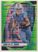 2024 Panini Prizm Neon Green Pulsar Prizm #95 Amon-Ra St. Brown