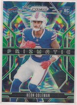 2024 Panini Prizm Prizmatic Green Prizm #15 Keon Coleman