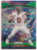 2024 Panini Prizm Fireworks Green Prizm #6 Baker Mayfield