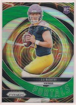 2024 Panini Prizm Portals Green Prizm #7 J.J. Mccarthy|J.J. Mccarthy