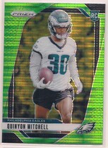 2024 Panini Prizm Neon Green Pulsar Prizm #381 Quinyon Mitchell