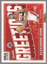 2024 Panini NBA Hoops Rookie Greetings #17 Alexandre Sarr