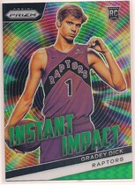 2023 Panini Prizm Instant Impact Green Prizm #20 Gradey Dick