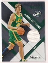 2010 Panini Prestige Prestigious Pros Materials Green #52 Andrei Kirilenko