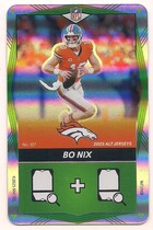 2025 UNO Elite Alt Jerseys Edition Green Foil #127 Bo Nix