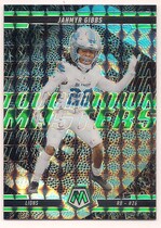 2025 Panini Mosaic Touchdown Masters Green Mosaic #6 Jahmyr Gibbs