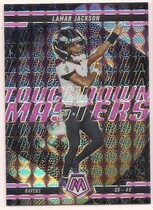 2025 Panini Mosaic Touchdown Masters Pink Fluorescent Mosaic #5 Lamar Jackson