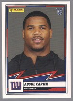 2025 Panini Stickers Cards #073 Abdul Carter