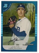 2013 Bowman Rookie Reprint Blue Sapphire Refractors #JV Justin Verlander