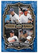2009 Upper Deck A Piece of History Franchise Members Quad #FMJRCR Alex Rodriguez|Derek Jeter|Hideki Matsui