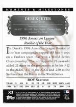 2007 Topps Moments and Milestones - Jeter #83-80 Derek Jeter