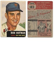 1953 Topps Base Set #182 Bob Hofman