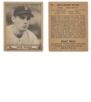 1940 Play Ball Base Set #31 Jack Wilson