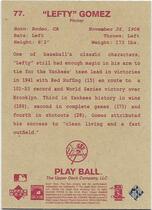 2003 Upper Deck Play Ball Red Backs #77 Lefty Gomez