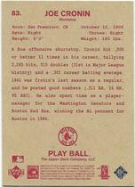 2003 Upper Deck Play Ball Red Backs #83 Joe Cronin