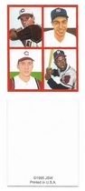 1995 JSW All-Stars 1935 Goudey 4 on 1 Red #NNO Hank Aaron|Joe Dimaggio|Johnny Bench|Pete Rose