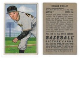 1952 Bowman Base Set #83 Howie Pollet