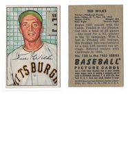 1952 Bowman Base Set #138 Ted Wilks