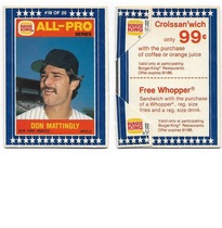 1986 Burger King All-Pro #19 Don Mattingly