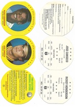 1987 MSA Weis Winners Discs #18 Rickey Henderson