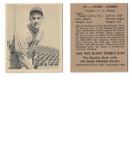 1948 Bowman Base Set #23 Larry Jansen