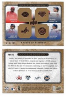 2008 Upper Deck A Piece of History Franchise Members Quad #FM4-15 Ken Griffey Jr.|Jim Edmonds|Andruw Jones|Carlos Beltran