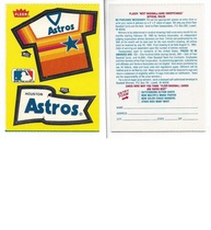 1985 Fleer Team Stickers #NNO Astros (Jersey)