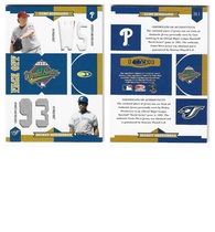2004 Donruss World Series Face Off Material #FO-5 Curt Schilling|Rickey Henderson
