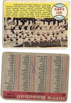 1958 Topps Base Set #19 Giants Team