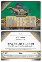 2024 Topps Triple Threads Relics Emerald #TTR-PA3 Pete Alonso