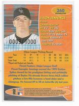 2000 Finest Refractors #260 Jason Jennings