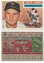 1956 Topps Base Set #205 Whitey Lockman