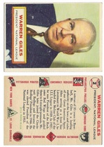 1956 Topps Base Set #2 Warren Giles