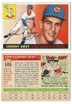 1955 Topps Base Set #101 Johnny Gray