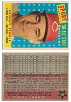 1958 Topps Base Set #478 Johnny Temple