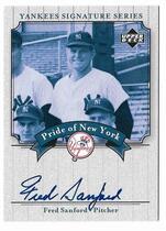 2003 Upper Deck Yankees Signature Pride of New York Autos #PN-FS Fred Sanford