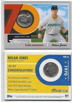 2019 Topps Heritage Minor League 1970 Mint Relics #70MR-NJ Nolan Jones