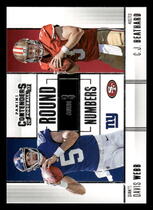 2017 Panini Contenders Round Numbers #RN-11 C.J. Beathard|Davis Webb