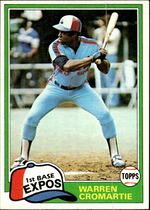 1981 Topps Base Set #345 Warren Cromartie