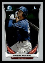 2014 Bowman Chrome Prospects Series 2 #BCP58 Nathan Mikolas